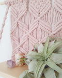 Blush Pink Macrame Shelf