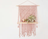 Blush Pink Macrame Shelf