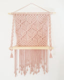 Blush Pink Macrame Shelf